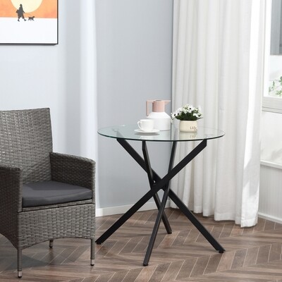 Beistelltisch mit Sicherheitsglas runder Couchtisch