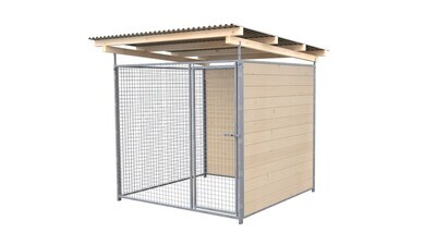 SAUERLAND Hundezwinger 2 x 2 m | 2-seitig geschlossen | naturbelassen | Gitter 5x5 cm