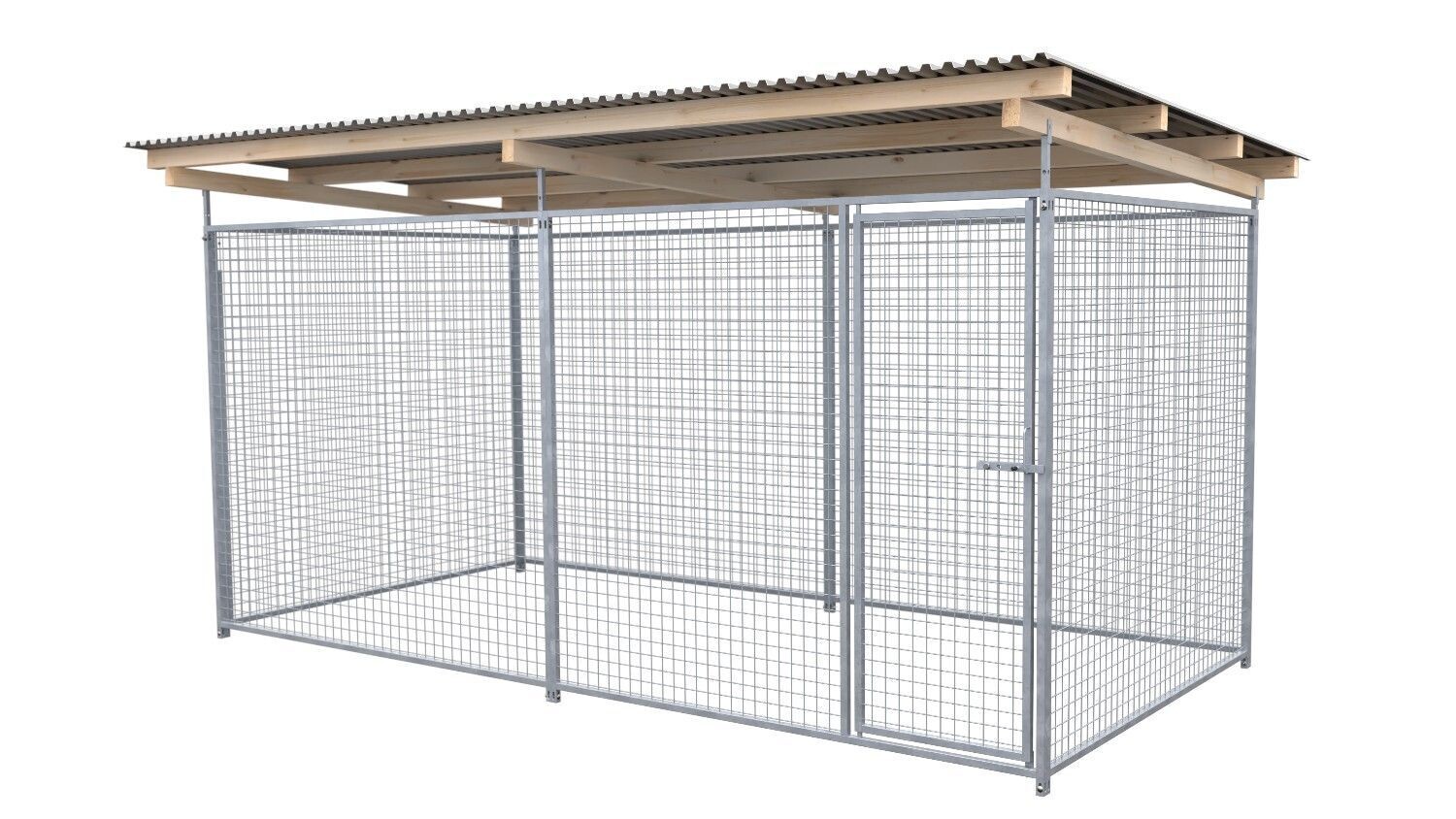 SAUERLAND Hundezwinger 2 x 4 m | rundum offen | Metall | Gitter