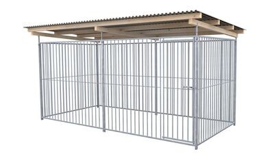 SAUERLAND Hundezwinger 2 x 3 m | rundum offen | Metall | Rohrstab Abstand 8cm