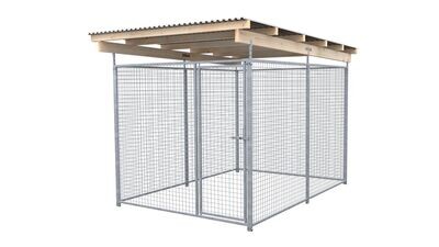 SAUERLAND Hundezwinger 3 x 2 m (Tiefbau) | rundum offen | Metall | Gitter