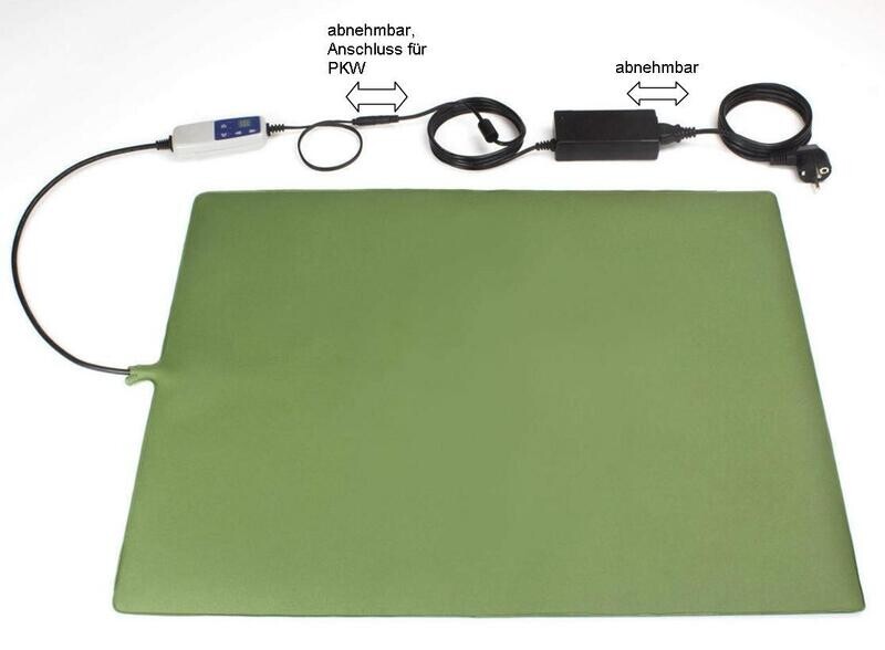 9-Stufen Heizmatte für Hunde / Haustiere 100x50cm, mit Timer, 24V-Trafo Wärmematte