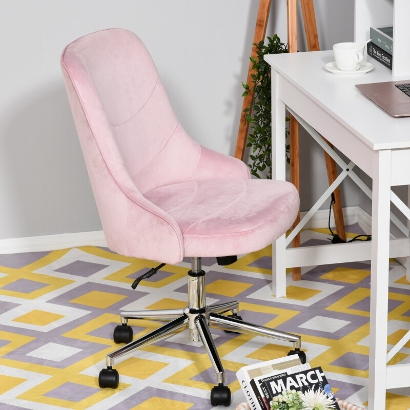Vinsetto Bürostuhl Drehstuhl Arbeitstuhl mit Wippenfunktion Rosa