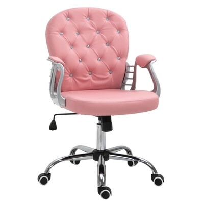 Retro Drehstuhl Chefsessel Bürostuhl Rosa