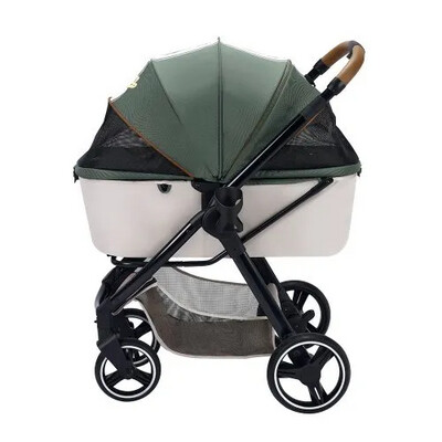 Ibiyaya Hundebuggy Retro Luxe Pet Stroller "Soft Sage"