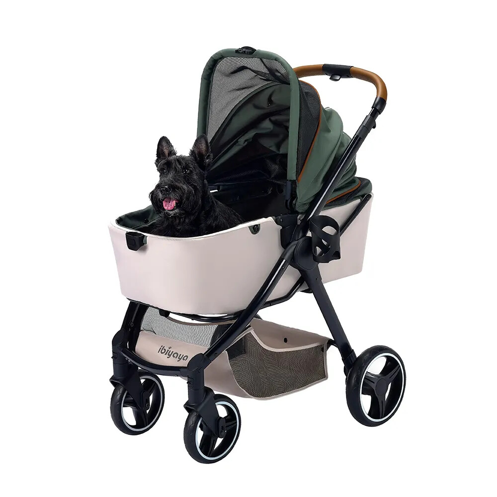 Ibiyaya Hundebuggy Retro Luxe Pet Stroller &quot;Soft Sage&quot;