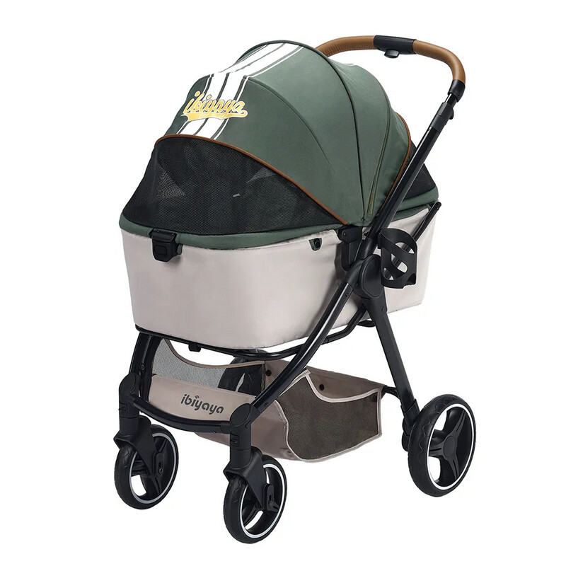 Ibiyaya Hundebuggy Retro Luxe Pet Stroller &quot;Soft Sage&quot;