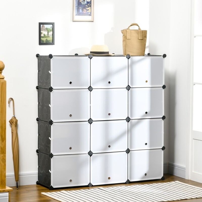 Schuhschrank Schranksystem zusammensetzbar aus 12 Würfeln DIY