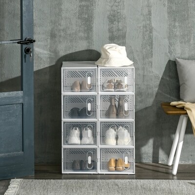 DIY Schuhschrank mit 8 Fächern, modulares Design