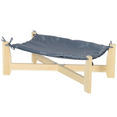 Hundebett Katzenbett mit Kissen und Holzgestell
