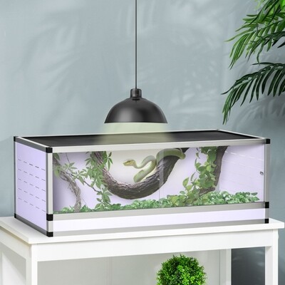 Terrarium aus Aluminium für Reptilien Amphibien Spinnentiere 120 x 40 x 40 cm