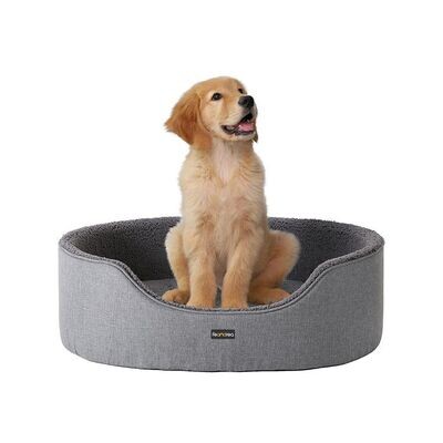 Hundebett, Hundekorb, Wendekissen, waschbar, 83 x 63 x 27 cm