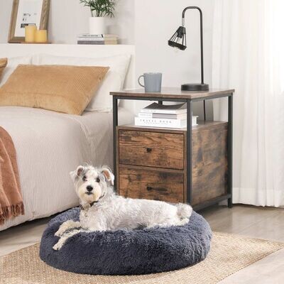 Rundes Hundebett Dunkelgrau 60 cm, dunkelgrau