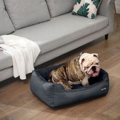 Hundebett mit abnehmbarem Bezug Dunkelgrau 70 x 55 x 21 cm