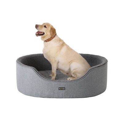 Waschbares Hundebett grau 92 x 72 x 27 cm