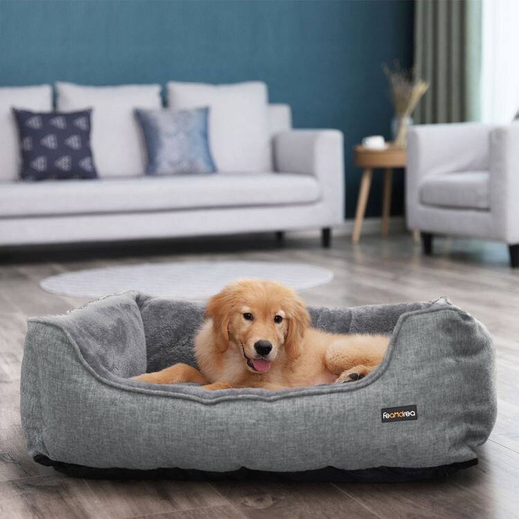 Waschbares Hundebett, Katzenbett 90 cm Grau