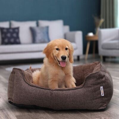 Waschbares Hundebett, Katzenbett 75 cm Braun