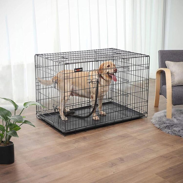 Transport-Hundekäfig mit 2 Türen 122 x 74,5 x 80,5 cm