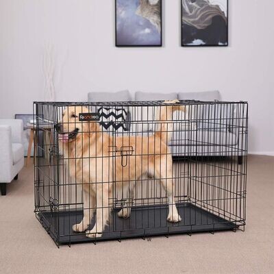 Transport-Hundekäfig XXXL mit 2 Türen 122 x 81 x 76 cm