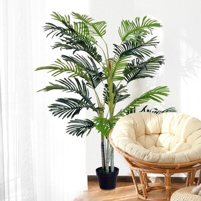 Kunstpalme Kunstpflanze mit Pflanztopf 150cm Kunststoff