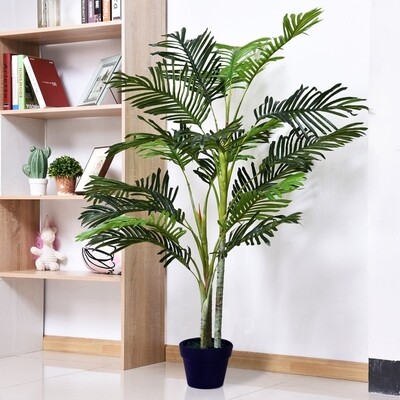 Kunstpalme Kunstpflanze mit Pflanztopf 150cm Kunststoff
