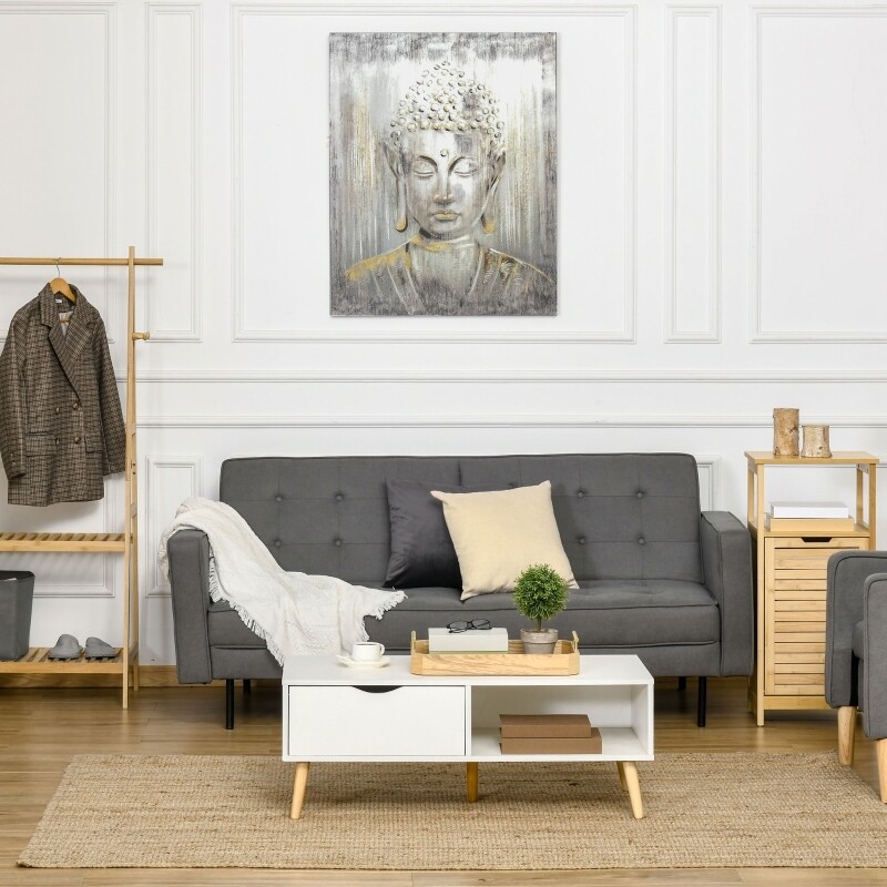 Wandbild &quot;Buddha&quot; 100L x 80B x 2, 8H cm