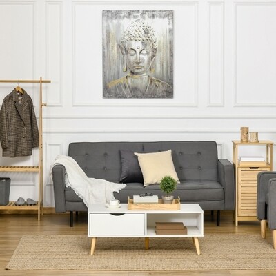 Wandbild &quot;Buddha&quot; 100L x 80B x 2, 8H cm