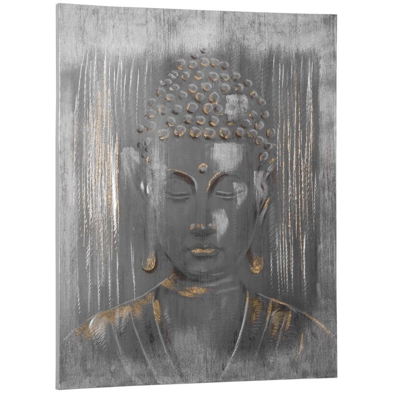 Wandbild "Buddha" 100L x 80B x 2, 8H cm