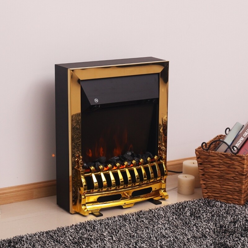 Elektrokamin Kaminofen 1000/2000 Watt Design Gold