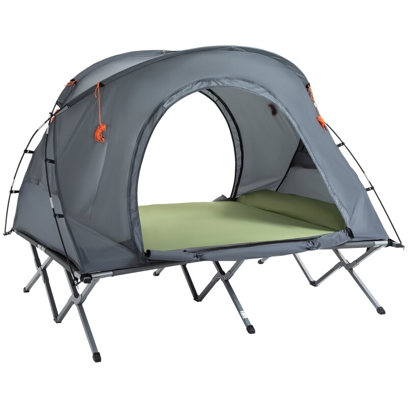 Zelt für zwei Personen mit Feldbett und Matratze, faltbar,