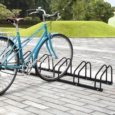 Fahrradständer Velo-Ständer 6 Fahrräder Schwarz