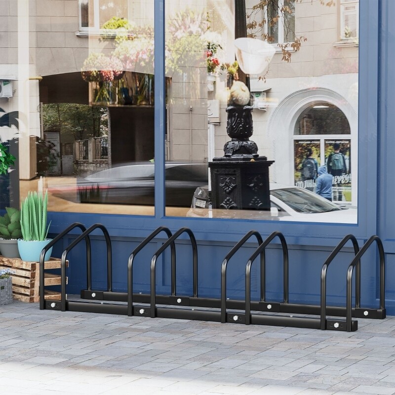 Fahrradständer Velo-Ständer 4 Fahrräder schwarz