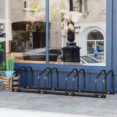 Fahrradständer Velo-Ständer 4 Fahrräder schwarz