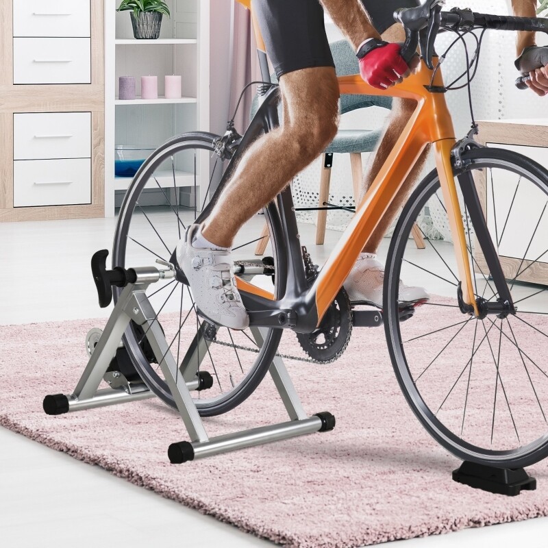 Velo-Rollentrainer mit Magnetbremse Rolle schwarz-silber