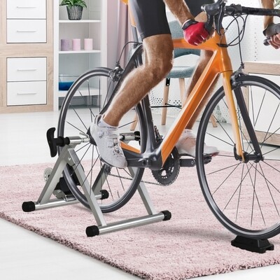 Velo-Rollentrainer mit Magnetbremse Rolle schwarz-silber