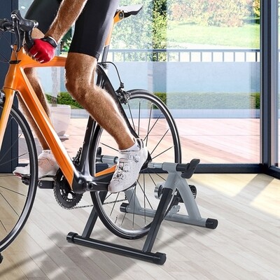 Rollentrainer Velo Fahrrad Rennrad Heimtrainer Rolle Silber