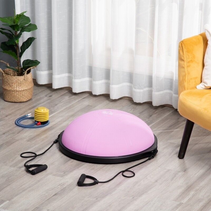 Yoga Balance Ball mit Pumpe Ø64 cm Gymnastikball violett