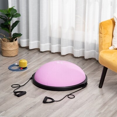 Yoga Balance Ball mit Pumpe Ø64 cm Gymnastikball violett