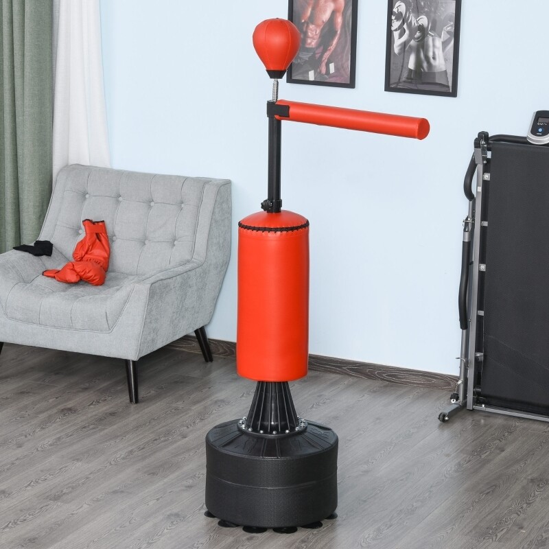 Standboxsack Boxtrainingsgerät Boxassistent Karate Training Boxsack Schwarz Rot