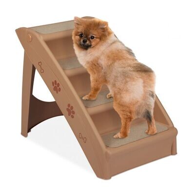 Hundetreppe, Katzentreppe 4 Stufen, kleine & grosse Tiere beige