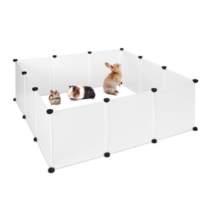 DIY Freigehege, Erweiterbarer Auslauf für Kleintiere, HBT 47 x 110 x 110 cm
