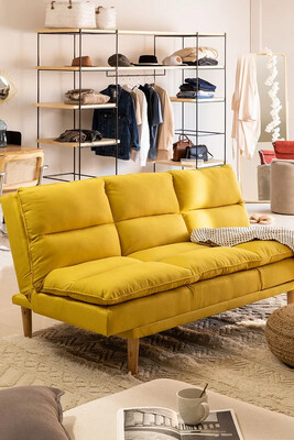 2-Sitzer Schlafsofa aus Leinen Veka