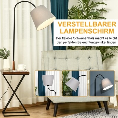 Stehlampe Stehleuchte Standleuchte mit Tisch