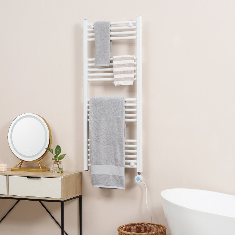 Badezimmerheizung 24/7-Programmierung 4 Modi Überhitzungsschutz 50 cm x 129 cm Weiss