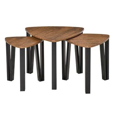3er Set Couchtisch, Stapeltisch, Beistelltisch, Kaffeetisch, Satztisch