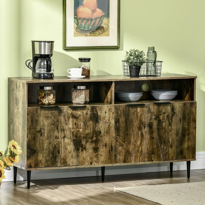 Sideboard im Industrie-Design 2 Schränke 2 Regale