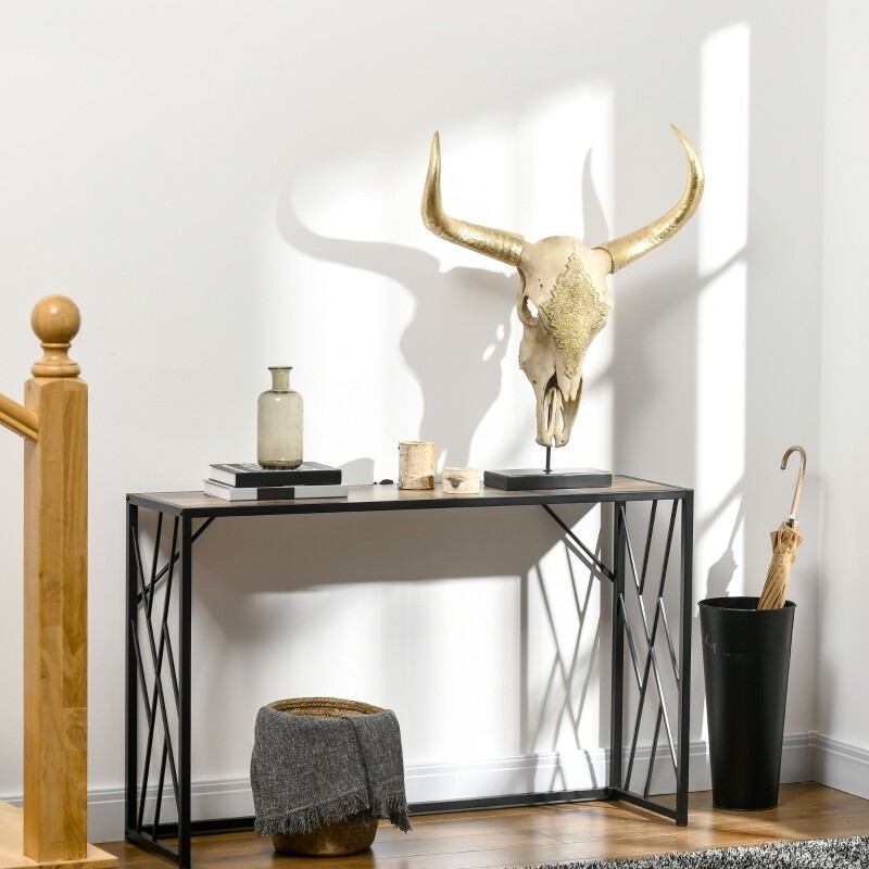 Wanddekoration Stierschädel aus Kunststoff Mehrfarbig
