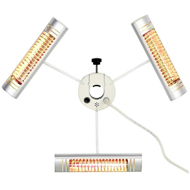 Heizstrahler, Infrarot-Heizung, 3 Heizköpfe mit Fernbedienung