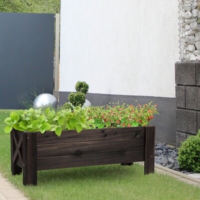 Hochbeet Pflanzkasten Tannenholz 100 cm x 36,5 cm x 36 cm