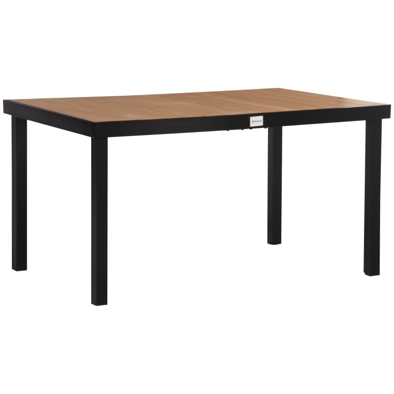 Gartentisch für 6 Personen, Aluminium natur